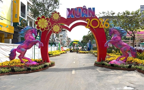 Những mẫu cổng chào tết mút xốp được yêu thích