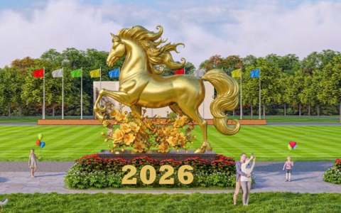 Tượng composite trang trí Tết 2026: Bền Đẹp & Sang Trọng