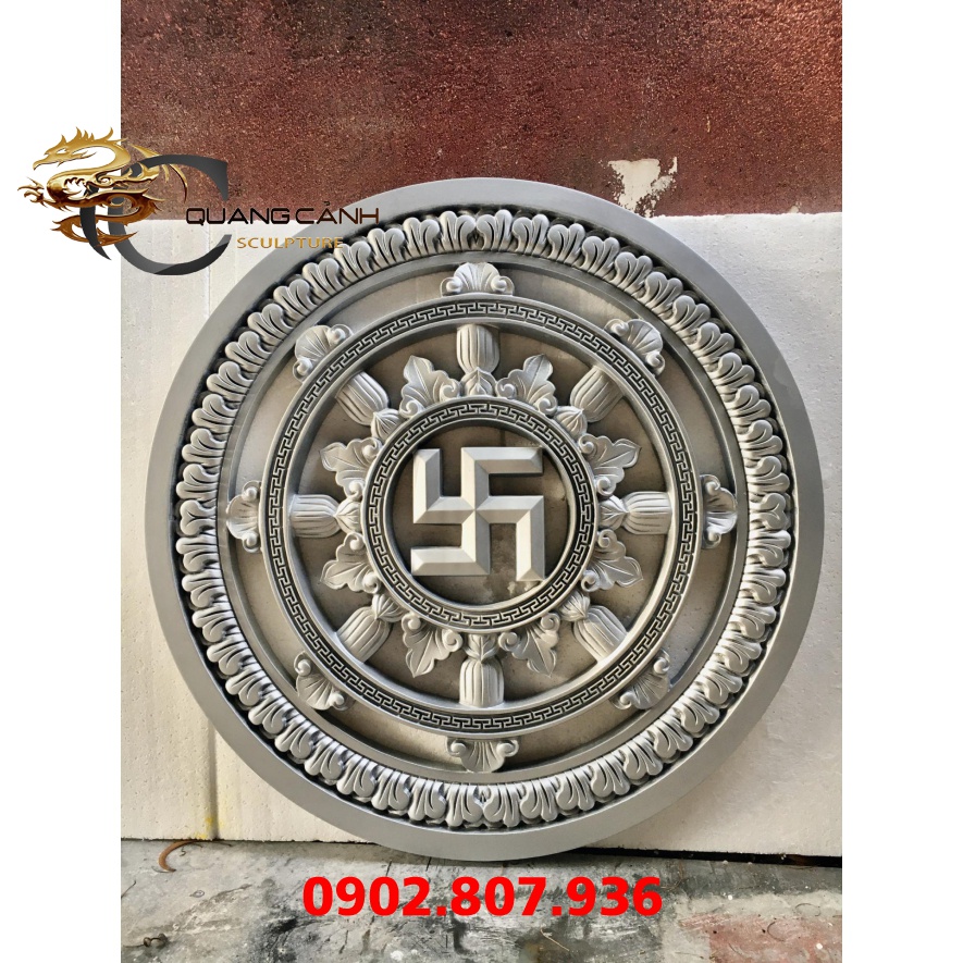 phù điêu đắp nổi bằng xi măng