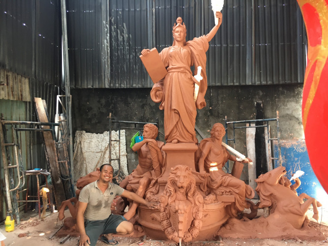 sản xuất tượng điêu khắc sân vườn số lượng lớn