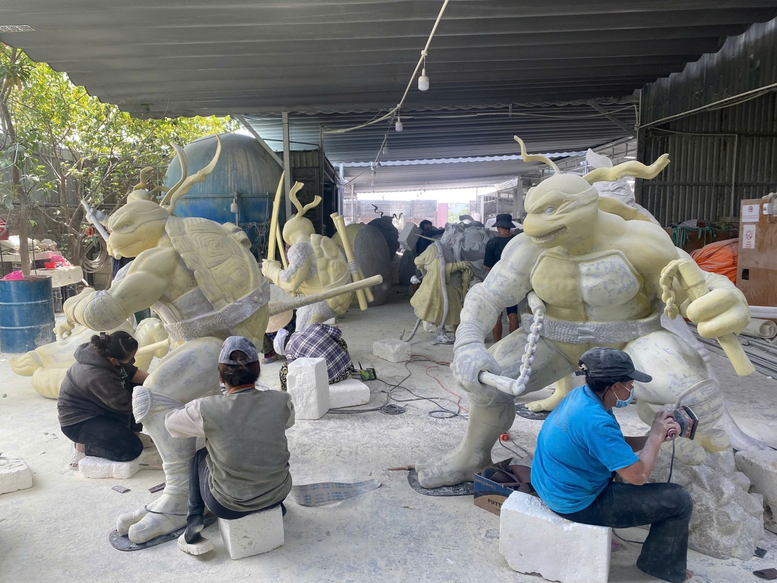 quy trình làm tượng composite