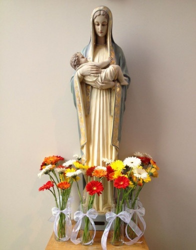 tượng đức mẹ maria bằng composite