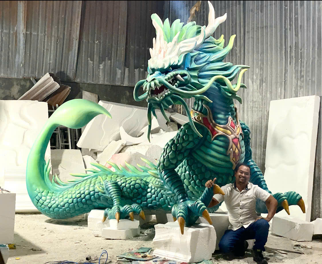Tượng rồng bằng composite 