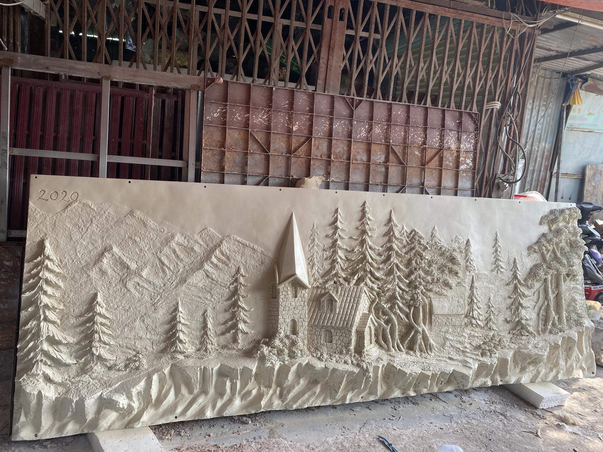 Phù Điêu Nhựa Composite Tranh Phong Cảnh